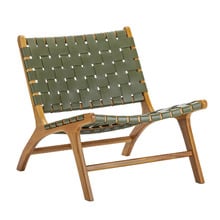 Casey Woven Cowhide Leather Lounge Chair